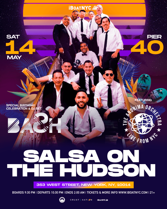 Event - SALSA ON THE HUDSON | MEGA YACHT INFINITY Boat Party Yacht Cruise NYC - New York, New York - May 14, 2022 | concert tickets