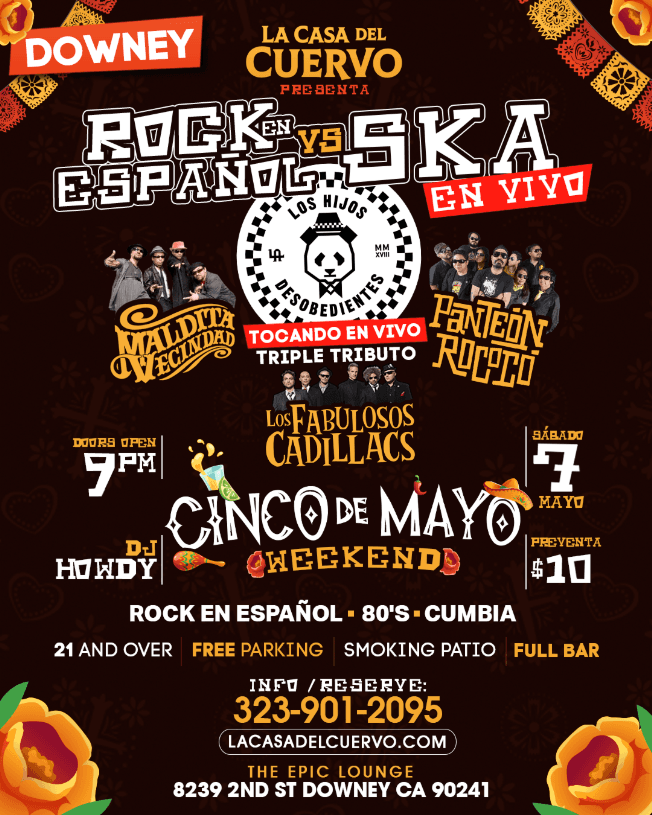 Event - ROCK EN ESPANOL VS SKA EN VIVO! DOWNEY. LOS HIJOS DESOBEDIENTES LIVE! - Downey, California - May 7, 2022 | concert tickets