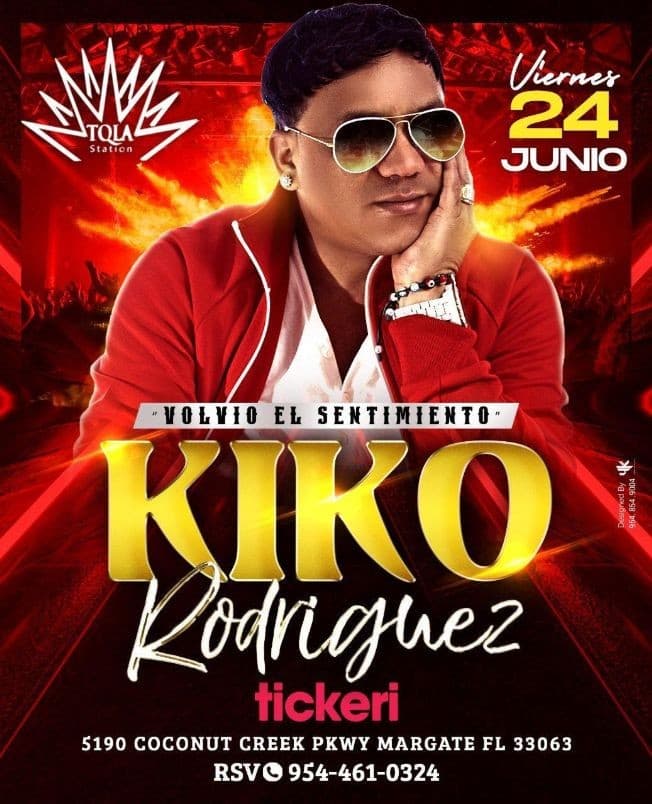 Event - KIKO RODRIGUEZ EN CONCIERTO !  MARGATE FLORIDA - Margate, Florida - June 24, 2022 | concert tickets