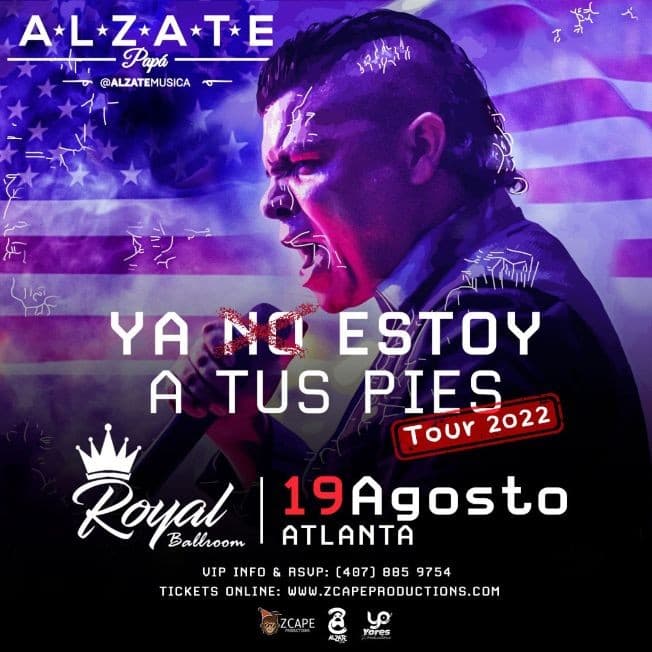 Event - ALZATE EN CONCIERTO ! ATLANTA - Norcross, Georgia - August 19, 2022 | concert tickets