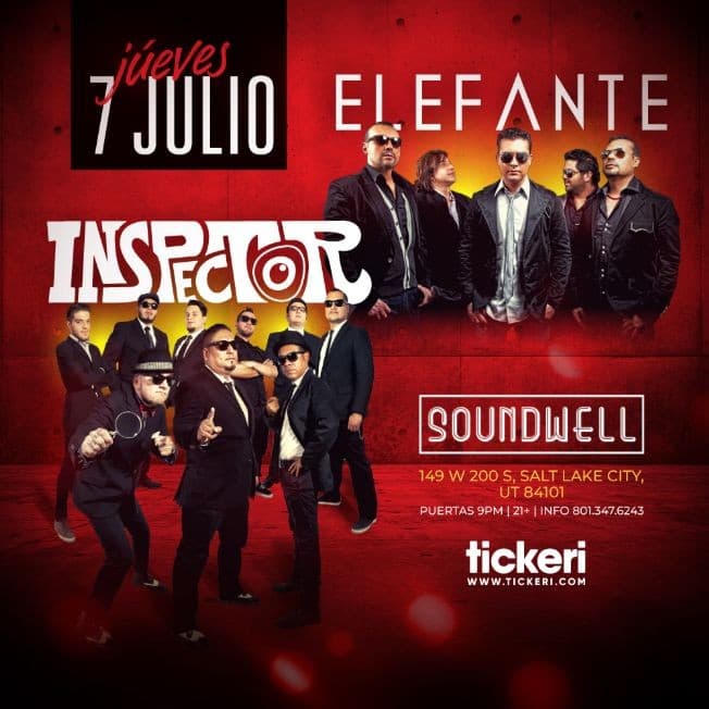 Event - INSPECTOR Y ELEFANTE EN SALT LAKE CITY - Salt Lake City, Utah - July 7, 2022 | concert tickets