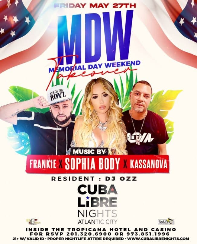 Event - Memorial Day Weekend Takeover At Cuba Libre - Atlantic City, New Jersey - May 27, 2022 | concert tickets