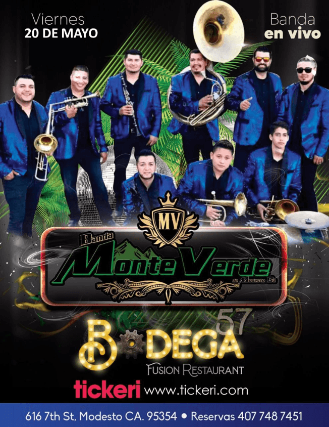 Event - BANDA MONTE VERDE  EN VIVO EN CONCIERTO ! MODESTO CALIFORNIA - Modesto, California - May 20, 2022 | concert tickets