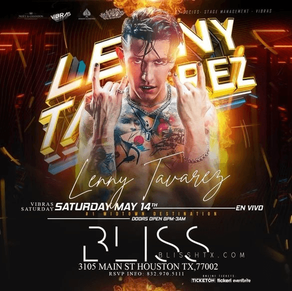 Event - LENNY TAVAREZ EN VIVO ! HOUSTON TEXAS - Houston, Texas - May 14, 2022 | concert tickets
