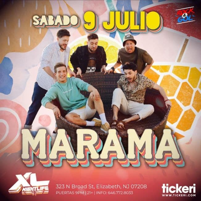 Event - MARAMA EN NEW JERSEY - Elizabeth, New Jersey - July 9, 2022 | concert tickets