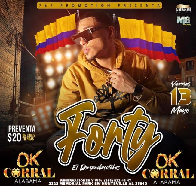 Event - Dj Forty noche Technourbana - Huntsville, Alabama - May 13, 2022 | concert tickets