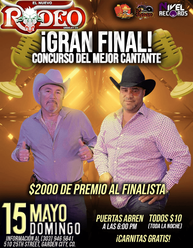 Event - GRAN FINAL CONCURSO DEL MEJOR CANTANTE EN VIVO ! GARDEN CITY COLORADO - Garden City, Colorado - May 15, 2022 | concert tickets