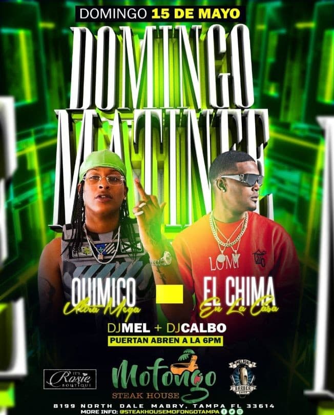 Event - QUÍMICO ULTRAMEGA Y EL CHIMA - Tampa, Florida - May 15, 2022 | concert tickets