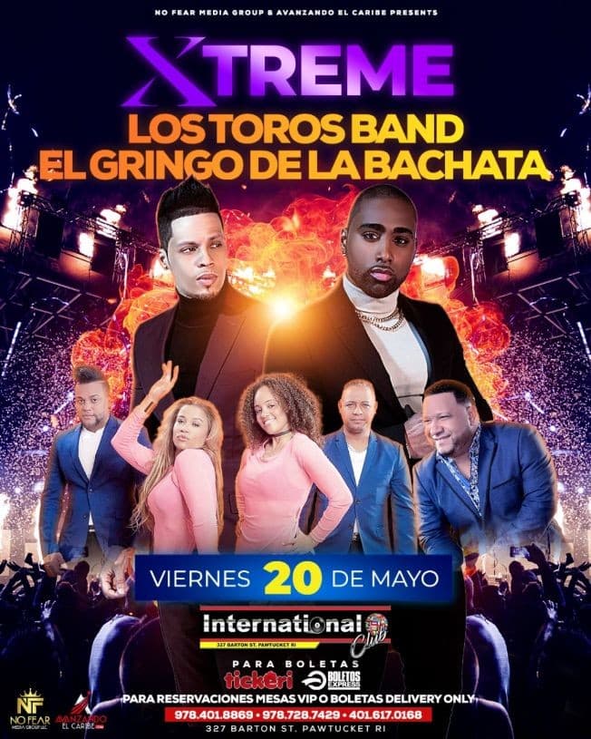 Event - Los Toros Band y El Gringo de la Bachata & Xtreme CANCELED - Pawtucket, Rhode Island - May 20, 2022 | concert tickets