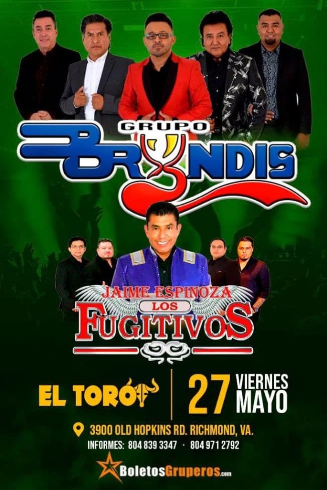 Event - GRUPO BRYNDIS Y LOS FUGITIVOS - Richmond, Virginia - May 27, 2022 | concert tickets