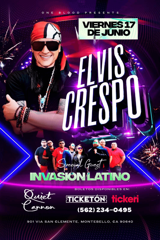 Event - ELVIS CRESPO EN CONCIERTO ! MONTEBELLO CALIFORNIA - Montebello, California - June 17, 2022 | concert tickets