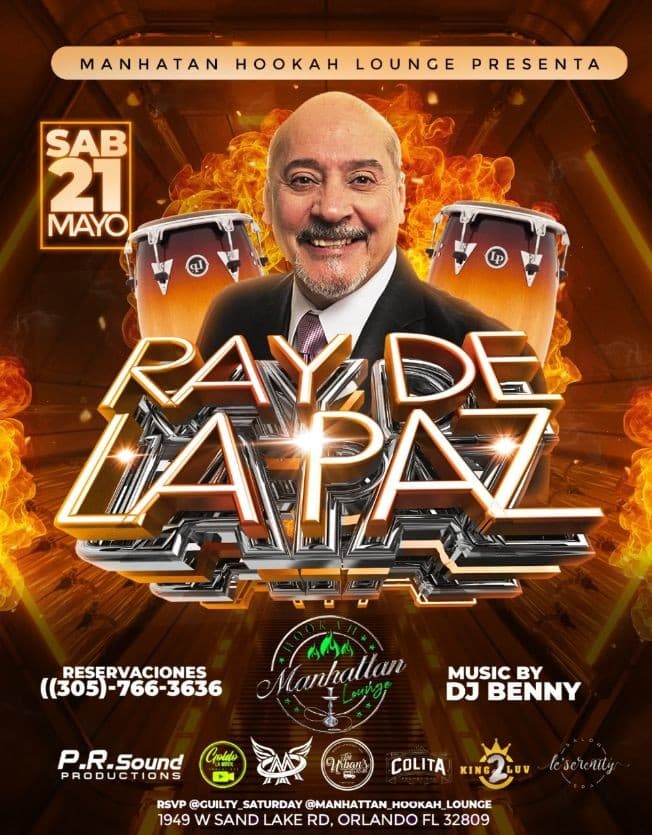 Event - RAY DE LA PAZ EN CONCIERTO EN MANHATTAN HOOKAH LOUNGE - Orlando, Florida - May 21, 2022 | concert tickets