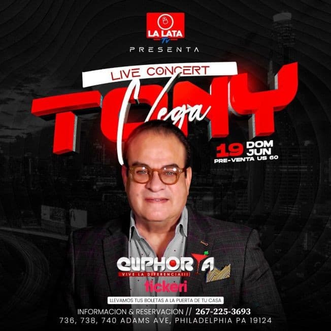 Event - Live Concert Tony Vega - Philadelphia, Pennsylvania - June 19, 2022 | concert tickets