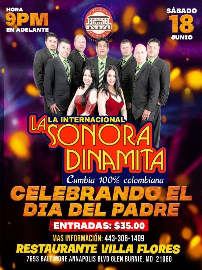 Event - La Sonora Dinamita En Villa Flores Celebrando el Dia Del Padre - Glen Burnie, Maryland - June 18, 2022 | concert tickets