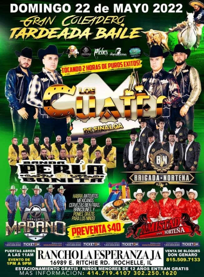 Event - LOS CUATES DE SINALOA - Rochelle, Illinois - May 22, 2022 | concert tickets