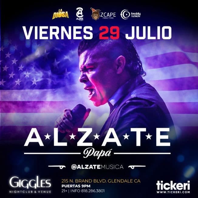 Event - ALZATE EN LOS ANGELES - Glendale, California - July 29, 2022 | concert tickets