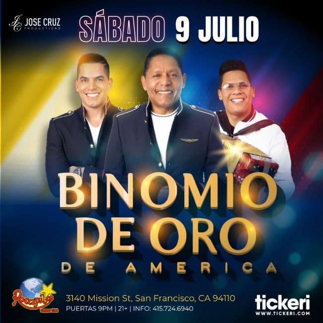 Event - BINOMIO DE ORO EN SAN FRANCISCO - San Francisco, California - July 9, 2022 | concert tickets