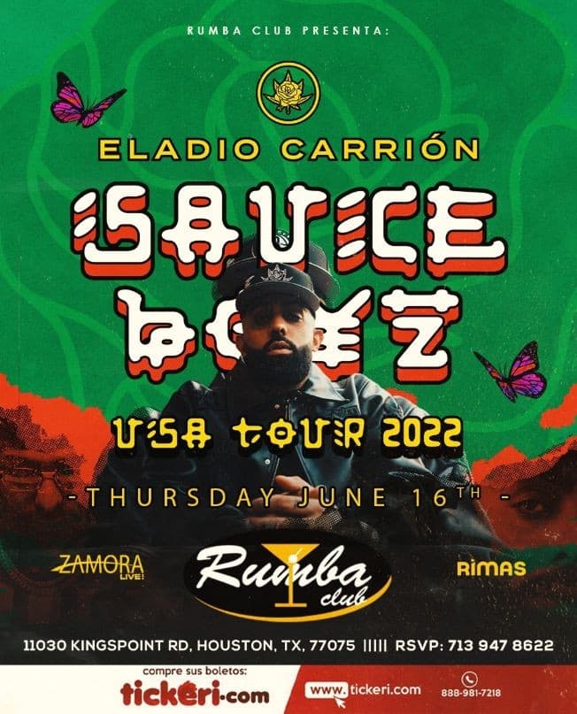 Event - SAUCE BOYZ ELADIO CARRION EN CONCIERTO ! HOUSTON TEXAS - Houston, Texas - June 16, 2022 | concert tickets