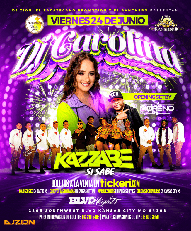 Event - Kazzabe Y Dj Carolina - Kansas City, Missouri - June 24, 2022 | concert tickets