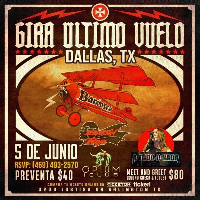 Event - BARON ROJO EN CONCIERTO !  ARLINGYON TEXAS - Arlington, Texas - June 5, 2022 | concert tickets