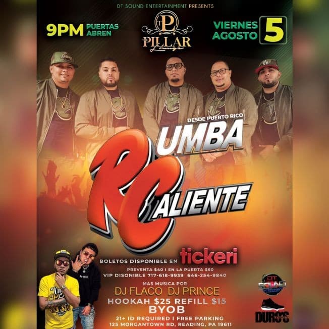 Event - RUMBA CALIENTE - Reading, Pennsylvania - August 5, 2022 | concert tickets