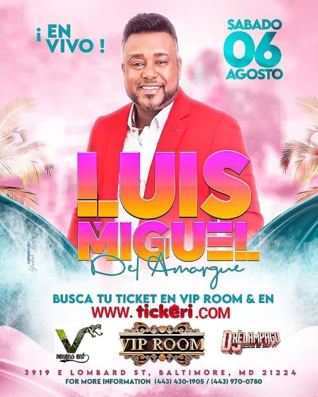 Event - LUIS MIGUEL DEL AMARGUE EN CONCIERTO ! BALTIMORE MARYLAND - Baltimore, Maryland - August 6, 2022 | concert tickets