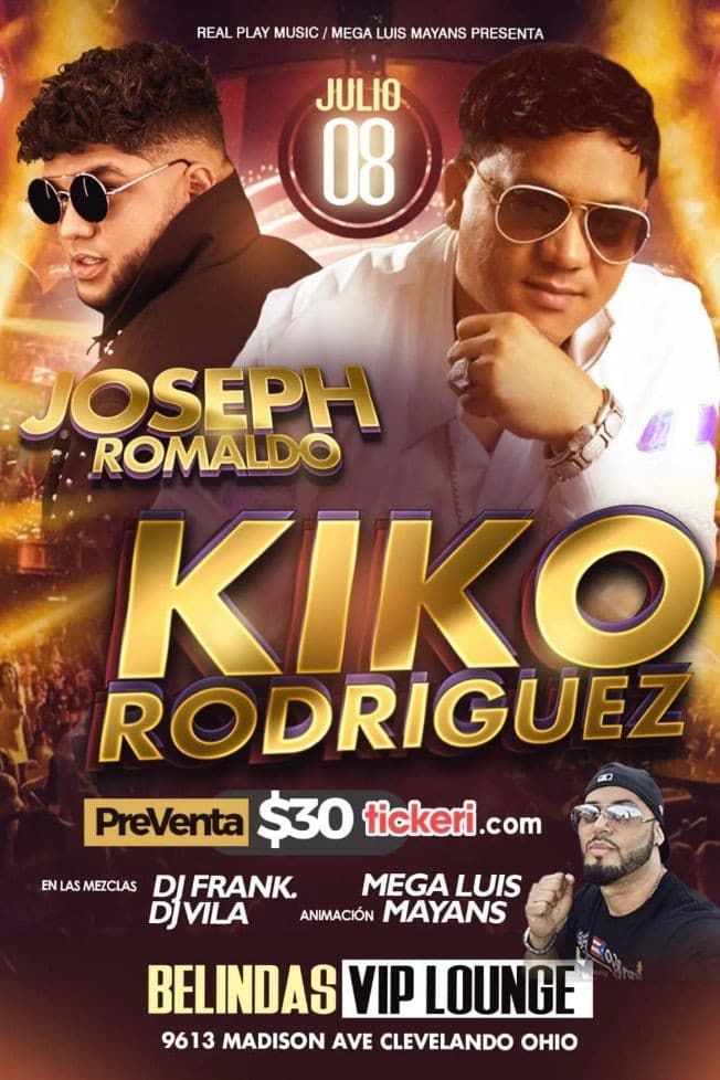 Event - KIKO RODRIGUEZ EN CLEVELAND - Cleveland, Ohio - 8 de julio de 2022 | concert tickets