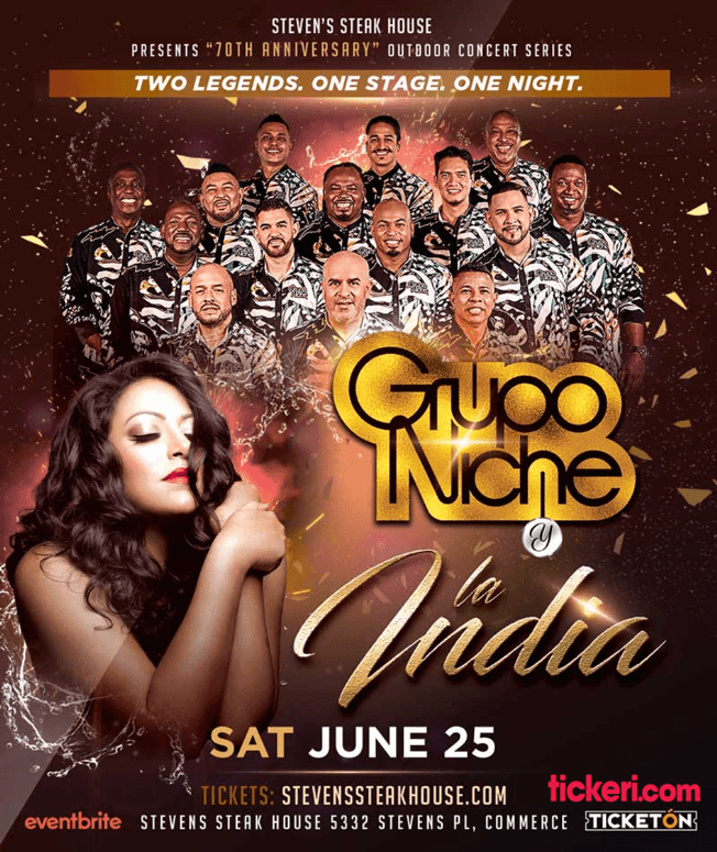 Event - GRUPO NICHE Y LA INDIA EN VIVO ! COMMERCE CALIFORNIA - Commerce, California - June 25, 2022 | concert tickets