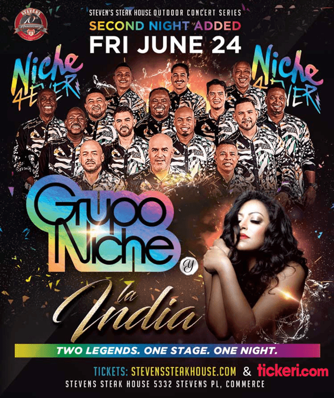Event - GRUPO NICHE Y LA INDIA EN VIVO ! COMMERCE CALIFORNIA - Commerce, California - June 24, 2022 | concert tickets