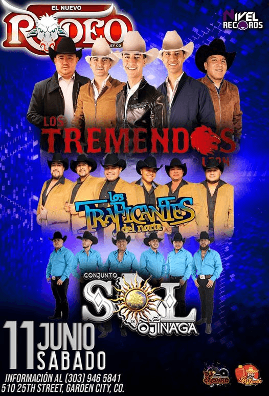 Event - LOS TREMEDOS LEON ,  LOS TRAFICANTES DEL NORTE , CONJUNTO SOL DE OJINAGA EN VIVO ! GARDEN CITY COLORADO - Garden City, Colorado - June 11, 2022 | concert tickets