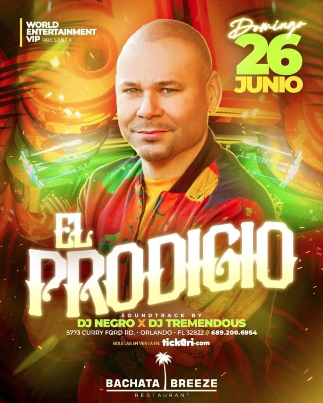 Event - EL PRODIGIO EN ORLANDO - Orlando, Florida - June 26, 2022 | concert tickets