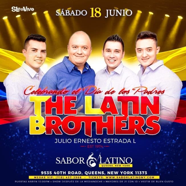 Event - THE LATIN BROTHERS ! NEW YORK - Queens, New York - June 18, 2022 | concert tickets