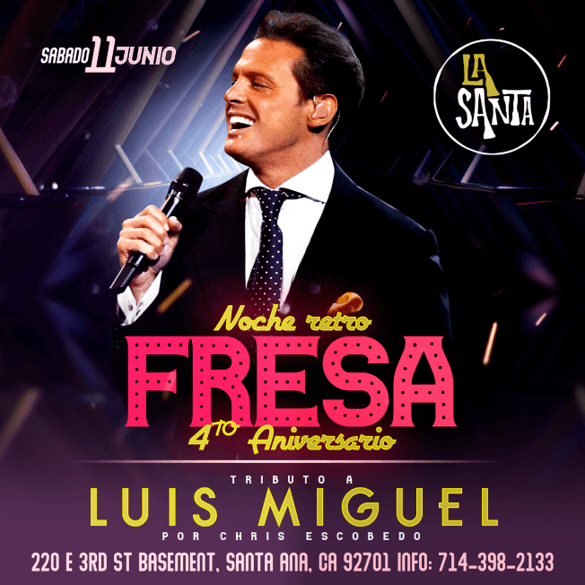 Event - TRIBUTO A LUIS MIGUEL - Santa Ana, California - June 11, 2022 | concert tickets