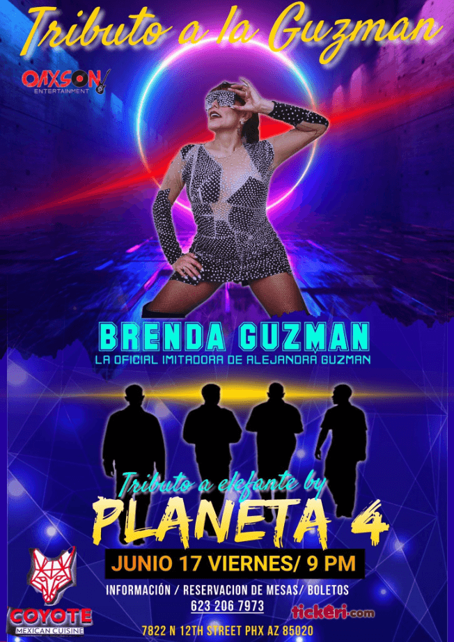 Event - BRENDA GUZMAN LA OFICIAL IMITADORA DE ALEJANDRA GUZMAN , TRIBUTO A ELEFANTE BY PLANETA 4 EN VIVO ! PHOENIX ARIZONA - Phoenix, Arizona - June 17, 2022 | concert tickets