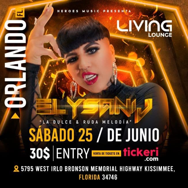 Event - ELYSANIJ - ORLANDO FLORIDA @ Living Lounge - Kissimmee, Florida - June 25, 2022 | concert tickets