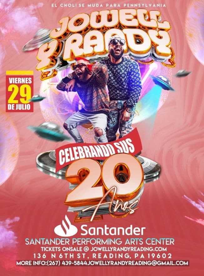 Event - JOWELL & RANDY EN VIVO ! READING PENNSYLVANIA - Reading, Pennsylvania - July 29, 2022 | concert tickets