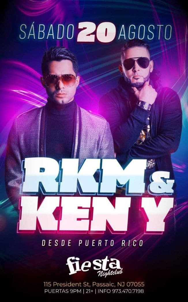 Event - RKM & KEN-Y EN VIVO ! PASSAIC NEW JERSEY - Passaic, New Jersey - August 20, 2022 | concert tickets