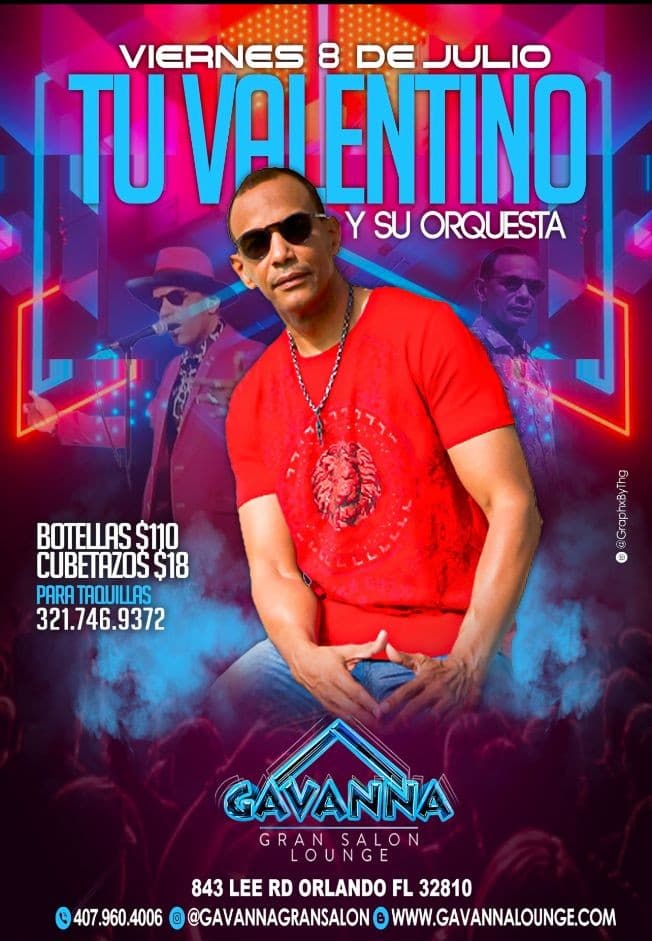 Event - Tu Valentino - Orlando, Florida - July 8, 2022 | concert tickets