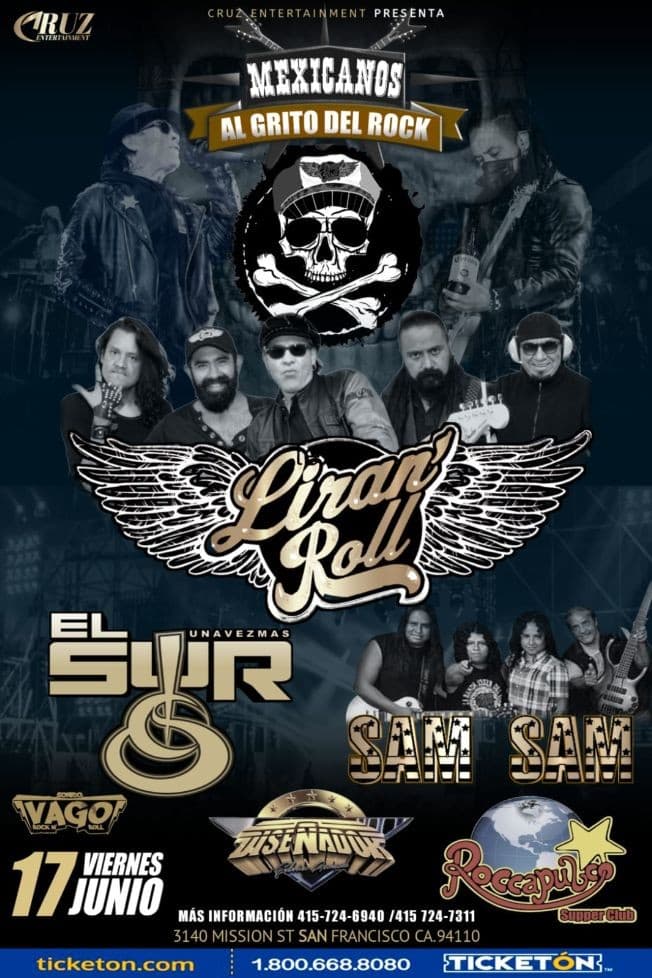 Event - LIRAN ROLL, SAM SAM -UNAVESMAS EL SUR EN VIVO ! SAN FRANCISCO CALIFORNIA - San Francisco, California - June 17, 2022 | concert tickets