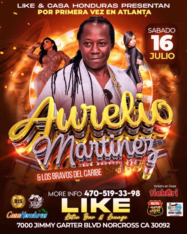 Event - AURELIO MARTINEZ Y LOS BRAVOS DEL CARIBE EN VIVO ! NORCROSS GEORGIA - Norcross, Georgia - July 16, 2022 | concert tickets