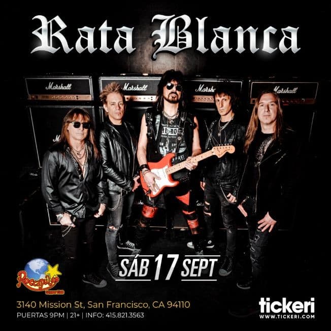 Event - RATA BLANCA EN SAN FRANCISCO - San Francisco, California - 17 de septiembre de 2022 | concert tickets