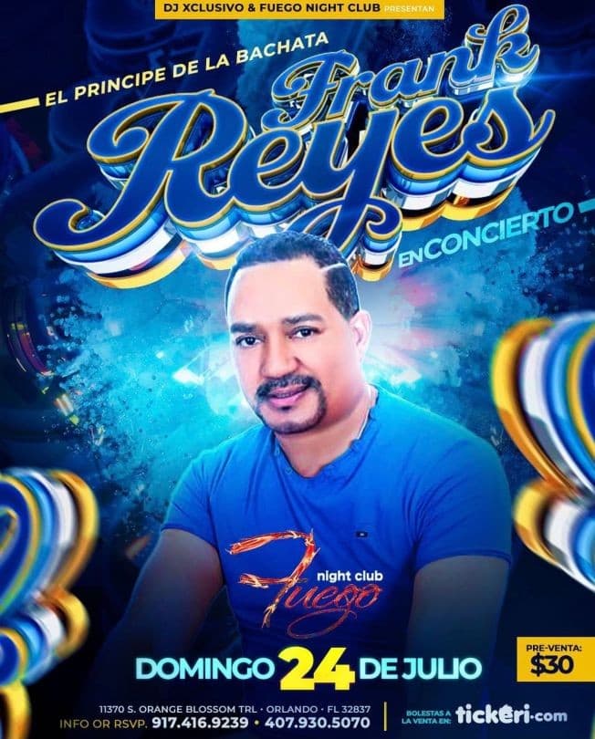 Event - Frank Reyes - Orlando, Florida - July 24, 2022 | concert tickets