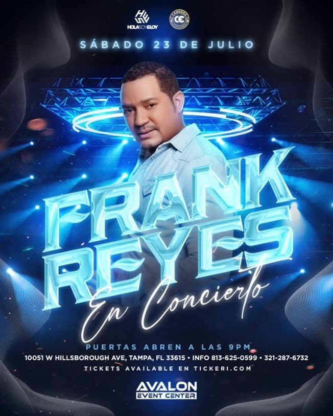 Event - Frank Reyes en Concierto Tampa - Tampa, Florida - July 23, 2022 | concert tickets