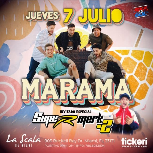 Event - MARAMA Y SUPERMERK2 EN MIAMI - Miami, Florida - July 7, 2022 | concert tickets