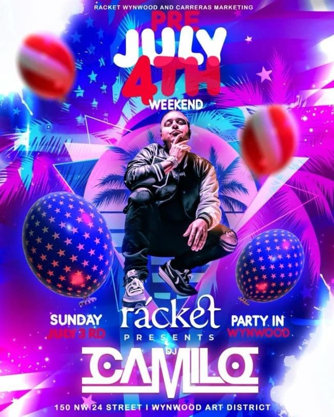 Event - Pre July 4th Weekend DJ Camilo Live At Racket - Miami, Florida - July 3, 2022 | concert tickets
