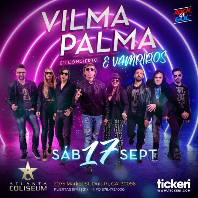 Event - VILMA PALMA E VAMPIROS EN ATLANTA - Duluth, Georgia - September 17, 2022 | concert tickets