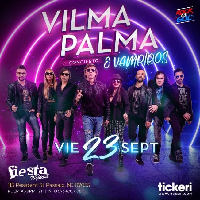 Event - VILMA PALMA E VAMPIROS EN NEW JERSEY - Passaic, New Jersey - September 23, 2022 | concert tickets