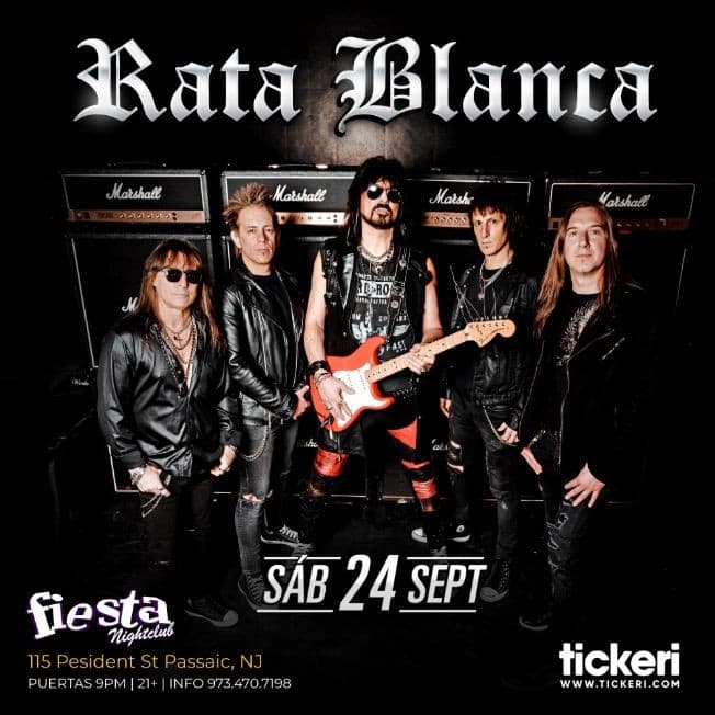 Event - RATA BLANCA EN NEW JERSEY - Passaic, New Jersey - September 24, 2022 | concert tickets