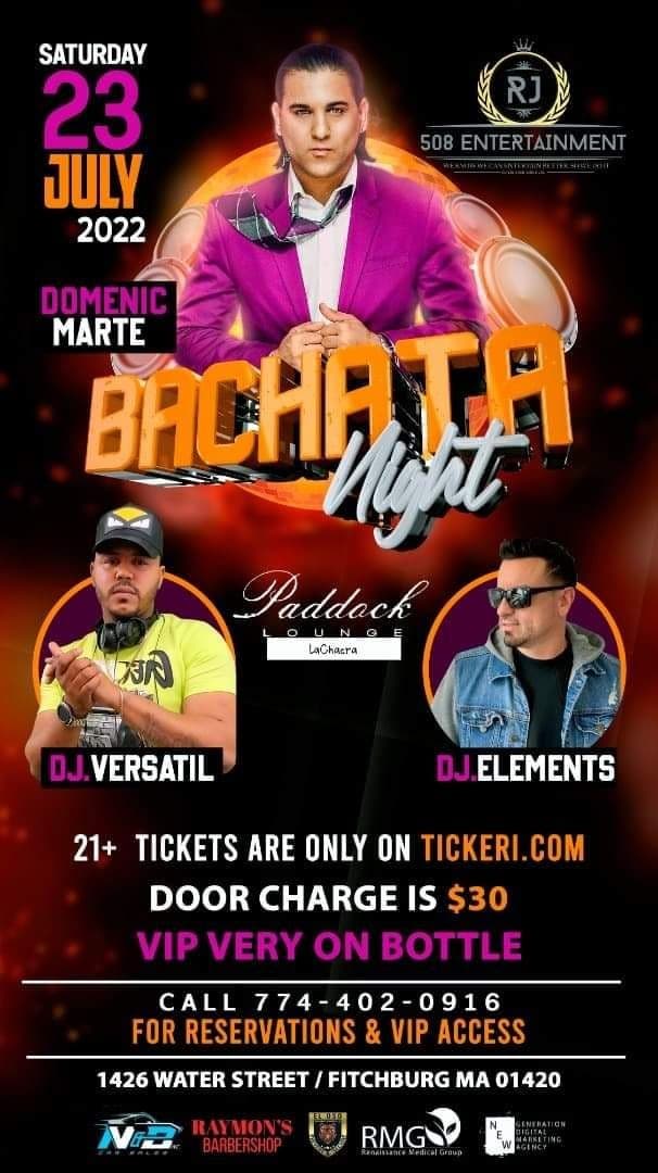 Event - Bachata Night - Fitchburg, Massachusetts - July 23, 2022 | concert tickets