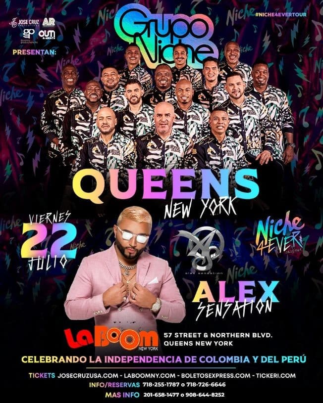 Event - 07-22-22 GRUPO NICHE EN LA BOOM EN QUEENS NY. JCP - Woodside, New York - July 22, 2022 | concert tickets